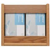 2-Pocket Rectangle Glove/Tissue Box Holder, Light Oak
